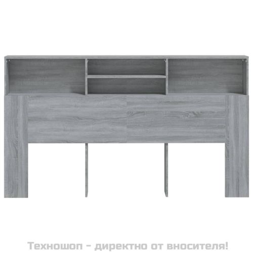 Табла за легло тип шкаф, сив сонома, 180x19x103,5 см