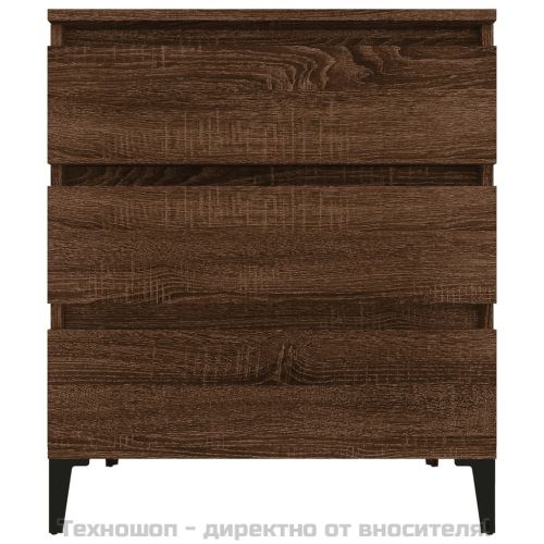 Сайдборд, Кафяв дъб, 60x35x70 см, инженерно дърво