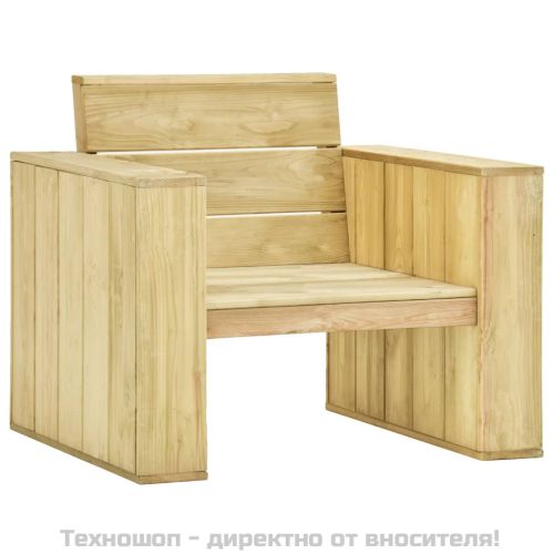 Градински стол, 89x76x76 см, импрегнирано борово дърво