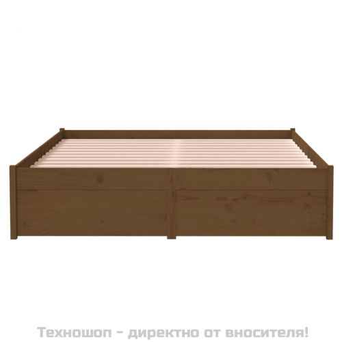 Рамка за легло меденокафява дърво 120x190 см Small Double