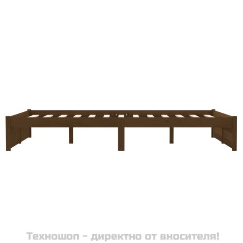 Рамка за легло меденокафява дърво 120x190 см Small Double