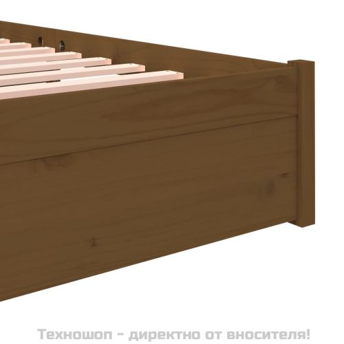 Рамка за легло меденокафява дърво 120x190 см Small Double