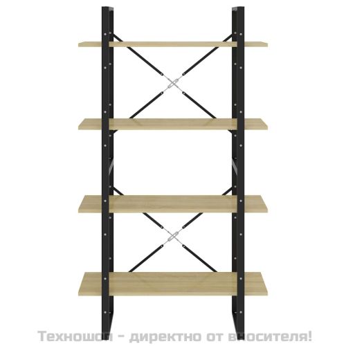 4-етажна библиотека, дъб сонома, 80x30x140 см, инженерно дърво