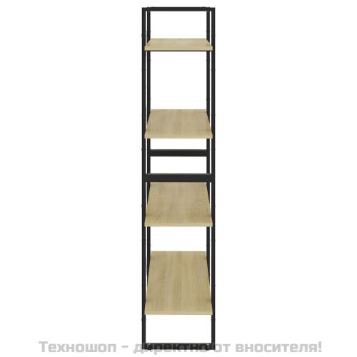 4-етажна библиотека, дъб сонома, 80x30x140 см, инженерно дърво