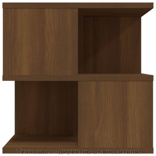 Странична маса, кафяв дъб, 40x40x40 см, инженерно дърво