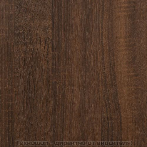 Маса за кафе, кафяв дъб, 80x50x40 см, инженерно дърво и желязо