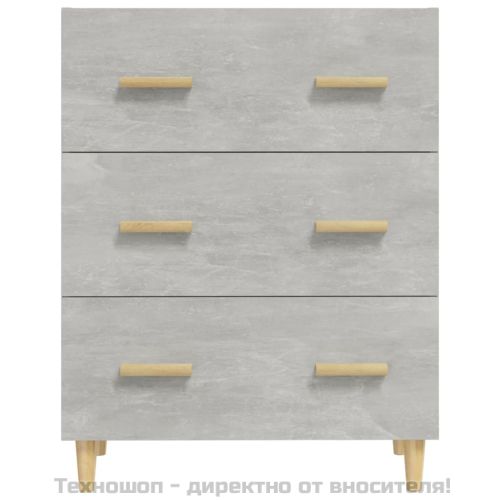 Сайдборд, бетонно сив, 70x34x90 см, инженерно дърво