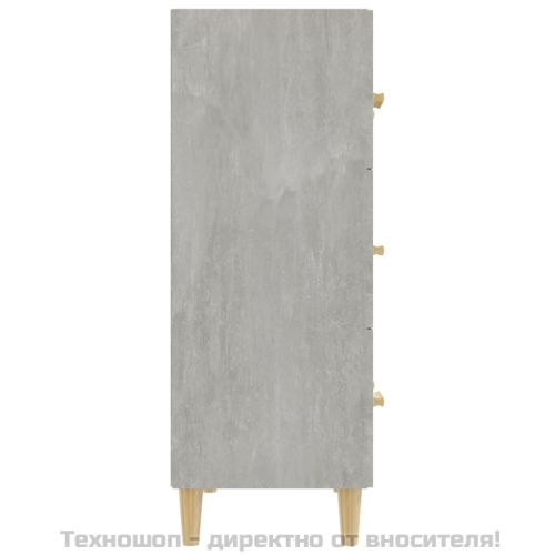 Сайдборд, бетонно сив, 70x34x90 см, инженерно дърво