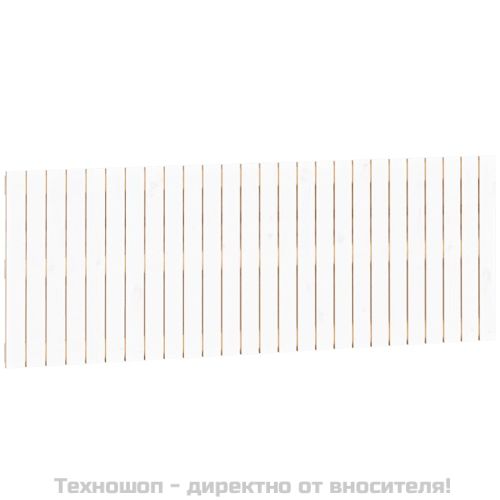 Стенна табла за спалня, бяла, 166x3x60 см, борово дърво масив