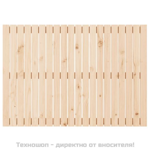 Стенна табла за спалня, 127,5x3x90 см, борово дърво масив