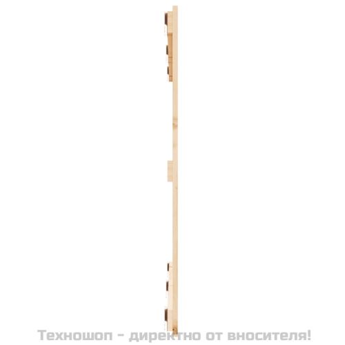 Стенна табла за спалня, 127,5x3x90 см, борово дърво масив