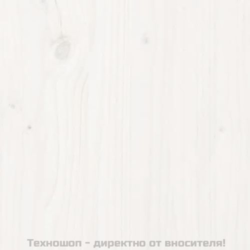 Стенна табла за спалня, бяла, 127,5x3x90 см, борово дърво масив