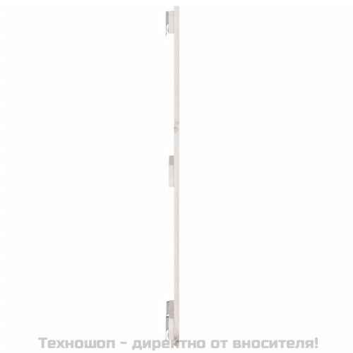 Стенна табла за спалня, бяла, 82,5x3x90 см, борово дърво масив