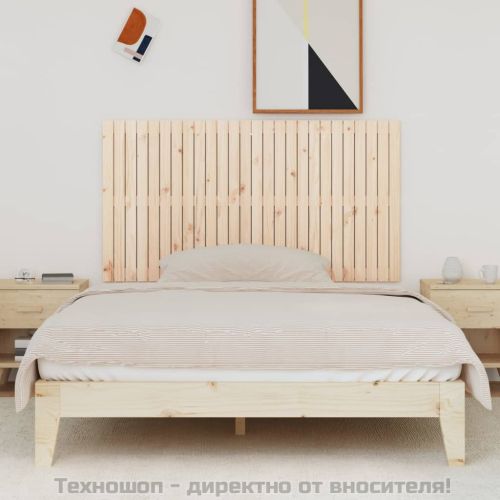 Стенна табла за спалня, 166x3x90 см, борово дърво масив