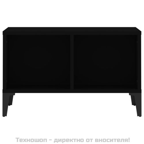 Кафе маса, черна, 60x50x36,5 см, инженерно дърво