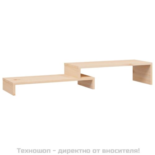 Поставка за монитор, (52-101)x22x14 см, бор масив
