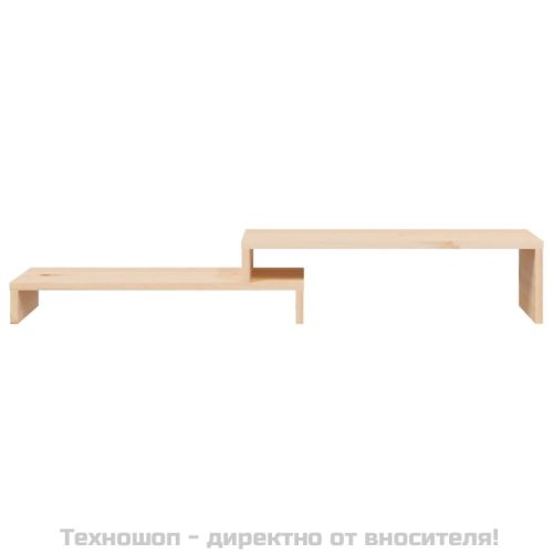 Поставка за монитор, (52-101)x22x14 см, бор масив