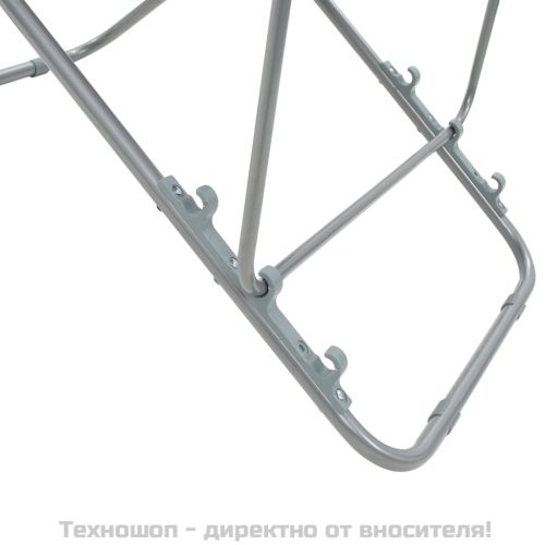 Сгъваеми плажни столове, 2 бр, стомана и оксфорд тъкан, кафяви