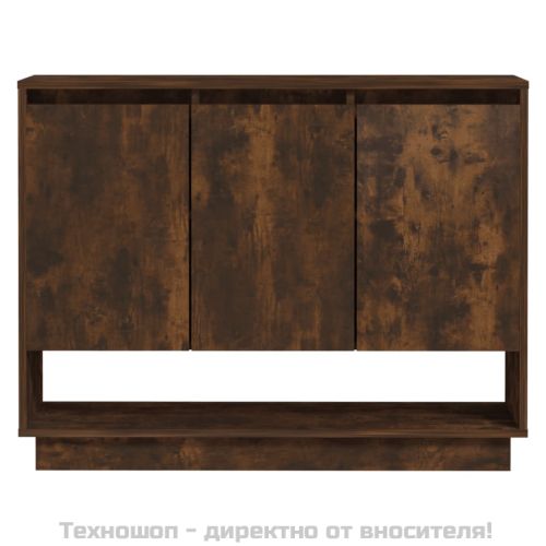 Сайдборд, опушен дъб, 97x31x75 см, инженерно дърво