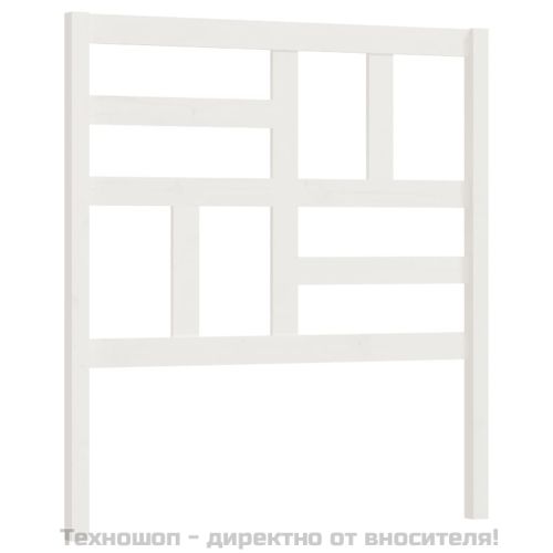 Горна табла за легло, бяла, 96x4x104 см, бор масив