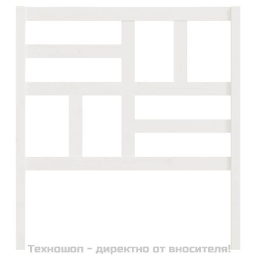 Горна табла за легло, бяла, 96x4x104 см, бор масив