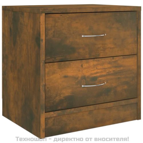 Нощно шкафче, опушен дъб, 40x30x40 см, инженерно дърво