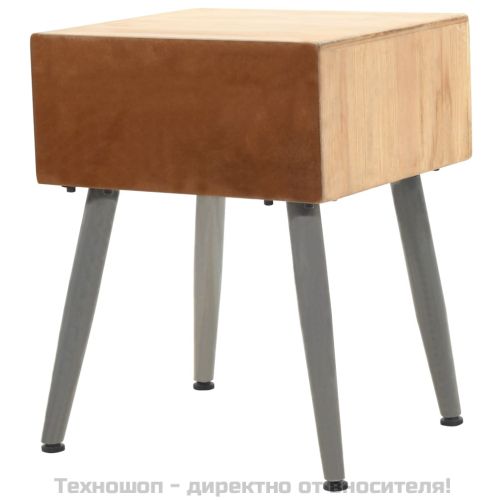 Нощно шкафче, чам масив, 43x38x50 см