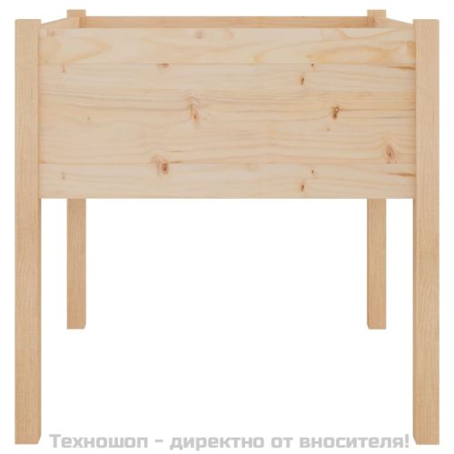 Градински сандък, 70x70x70 см, борово дърво масив