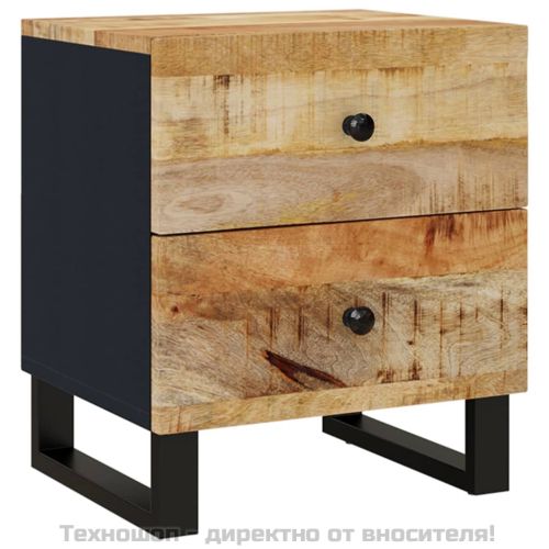 Нощни шкафчета, 2 бр, 40x33x46 см, манго масив