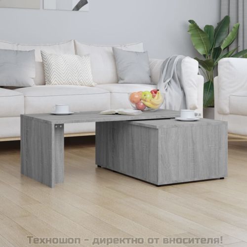 Кафе маса, сив сонома, 150x50x35 см, инженерно дърво