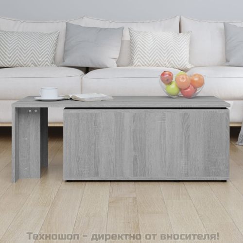 Кафе маса, сив сонома, 150x50x35 см, инженерно дърво