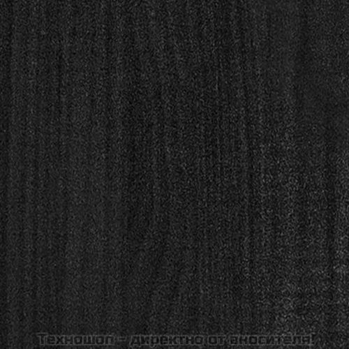 Градински сандък, черен, 31x31x70 см, борово дърво масив