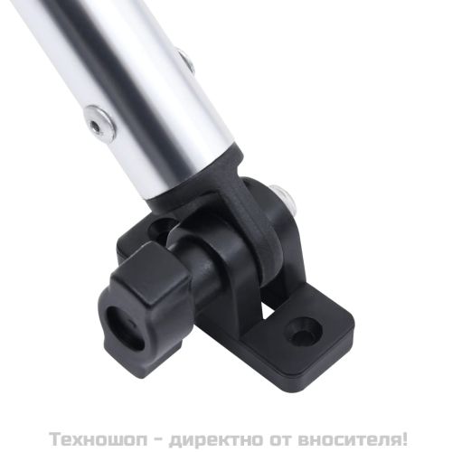 Тента за лодка, 4 дъги, бяла, 243x(230-244)x137 см