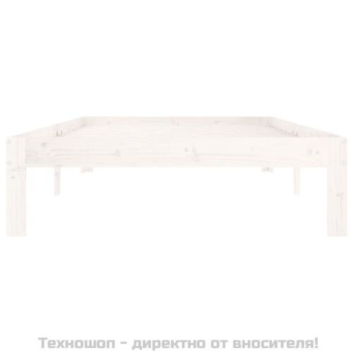 Рамка за легло, бяла, бор масив, 100х200 см