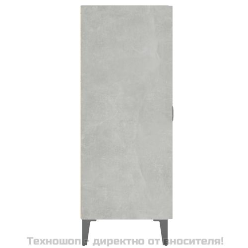 Сайдборд, бетонно сив, 69,5x34x90 см, инженерно дърво