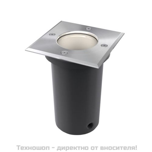 Градински осветители за вграждане в земя, 3 бр, квадратни