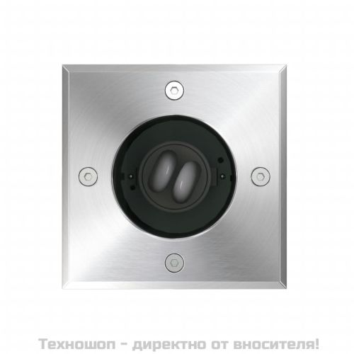 Градински осветители за вграждане в земя, 3 бр, квадратни