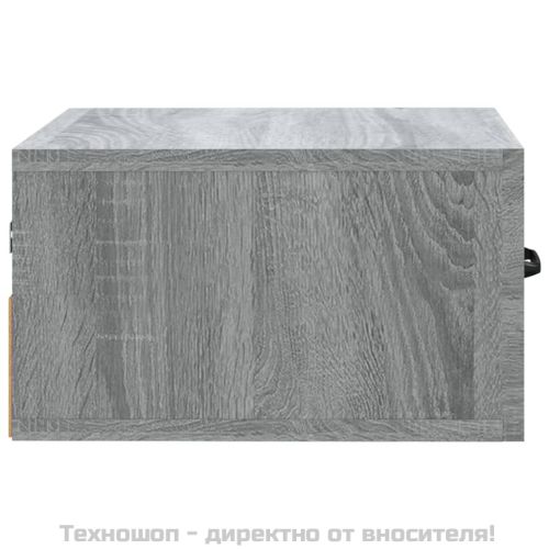 Нощни шкафчета за стенен монтаж, 2 бр, сив сонома, 35x35x20 см