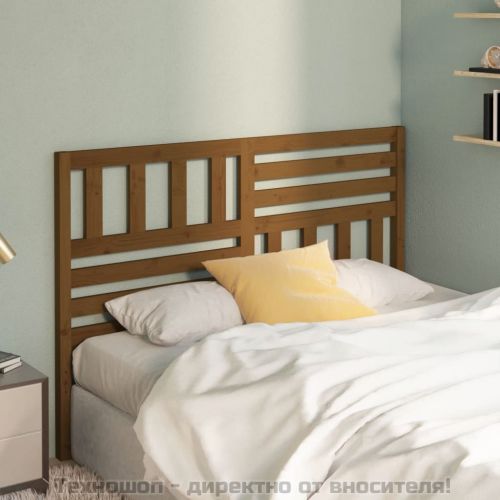 Горна табла за легло, меденокафява, 156x4x100 см, бор масив