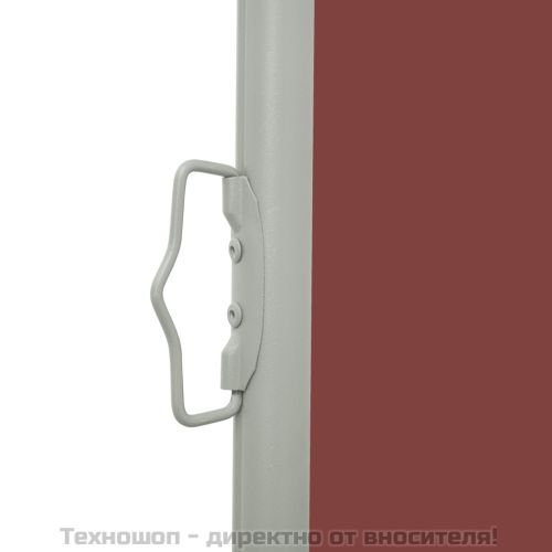 Прибираща се странична тента, 140x500 см, кафява