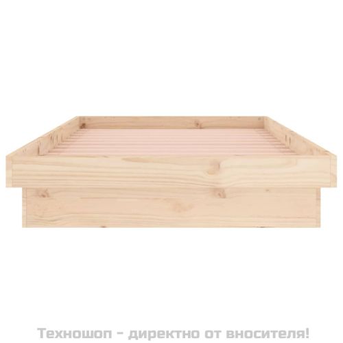 LED рамка за легло 75x190 см Small Single дърво масив