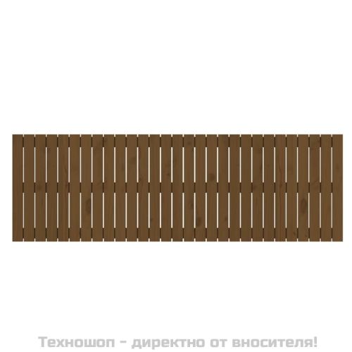 Стенна табла за спалня, меденокафява, 185x3x60 см, бор масив