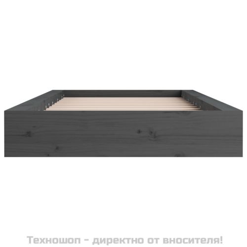 рамка за легло сива 75x190 см Small Single дърво масив