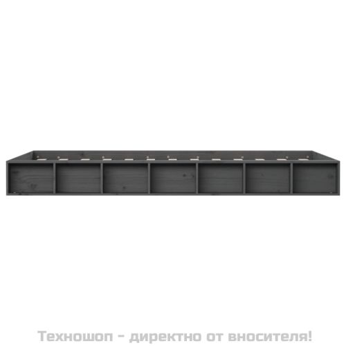 рамка за легло сива 75x190 см Small Single дърво масив