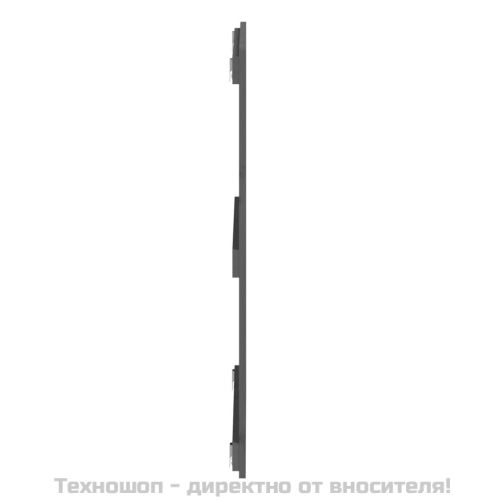 Стенна табла за спалня, сива, 108x3x90 см, борово дърво масив