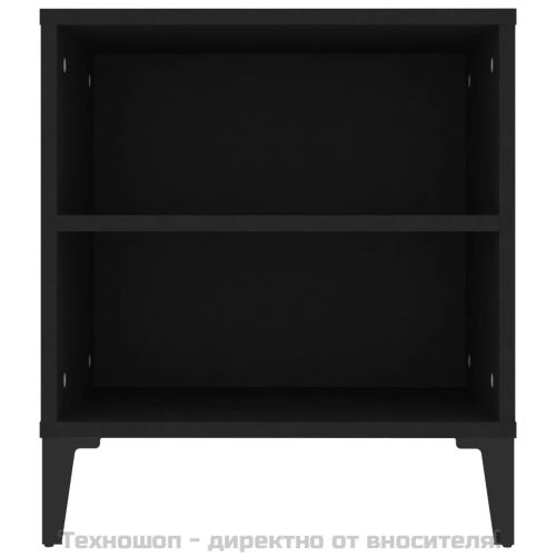 ТВ шкаф, черен, 102x44,5x50 см, инженерно дърво