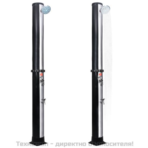 Външен соларен душ с душ слушалка и кран 40 л