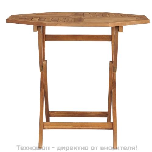 Сгъваема градинска маса 85x85x76 см тиково дърво масив
