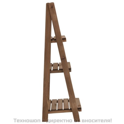 3-етажен цветарник с черна дъска, 40x30x90 см, ела масив