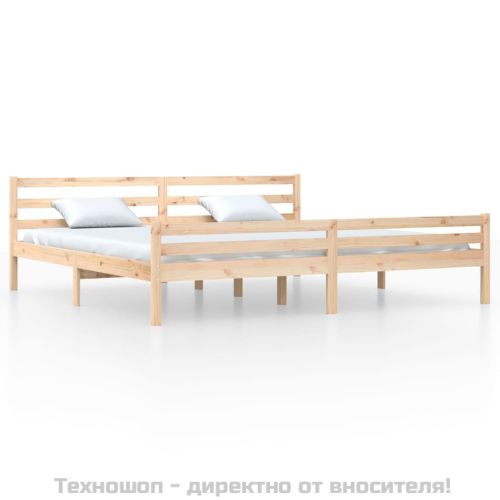 Рамка за легло без матрак, масивна дървесина, 200x200 см